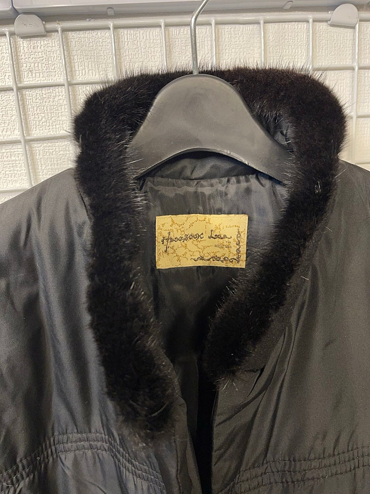 새옷 55 (85) 날씬66 천연밍크 배색 모100% 퀄팅누빔 경량 패딩 크림,블랙--1