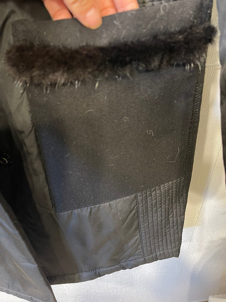 새옷 55 (85) 날씬66 천연밍크 배색 모100% 퀄팅누빔 경량 패딩 크림,블랙--2