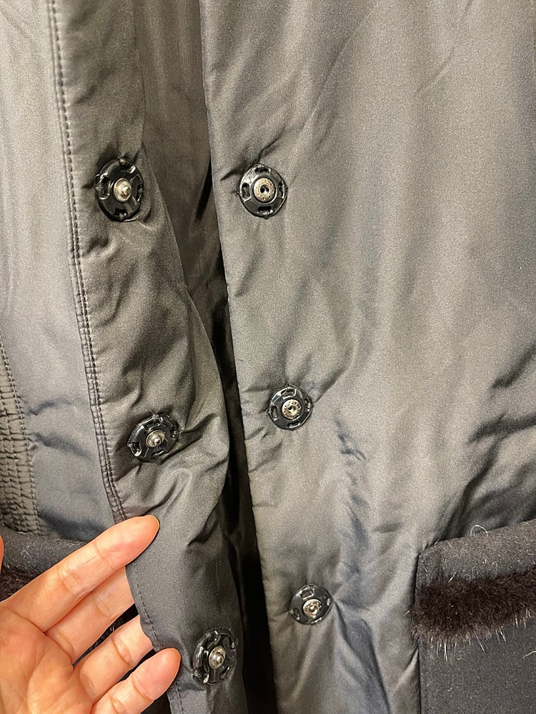 새옷 55 (85) 날씬66 천연밍크 배색 모100% 퀄팅누빔 경량 패딩 크림,블랙--6