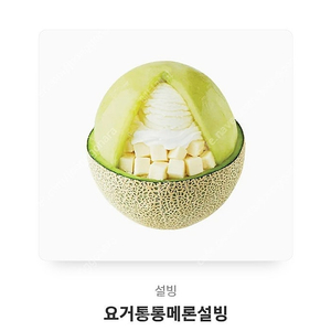 설빙 요거통통메론설빙 급처합니다