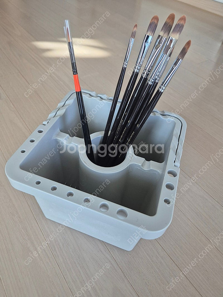 화홍 붓+ 사각물통--0