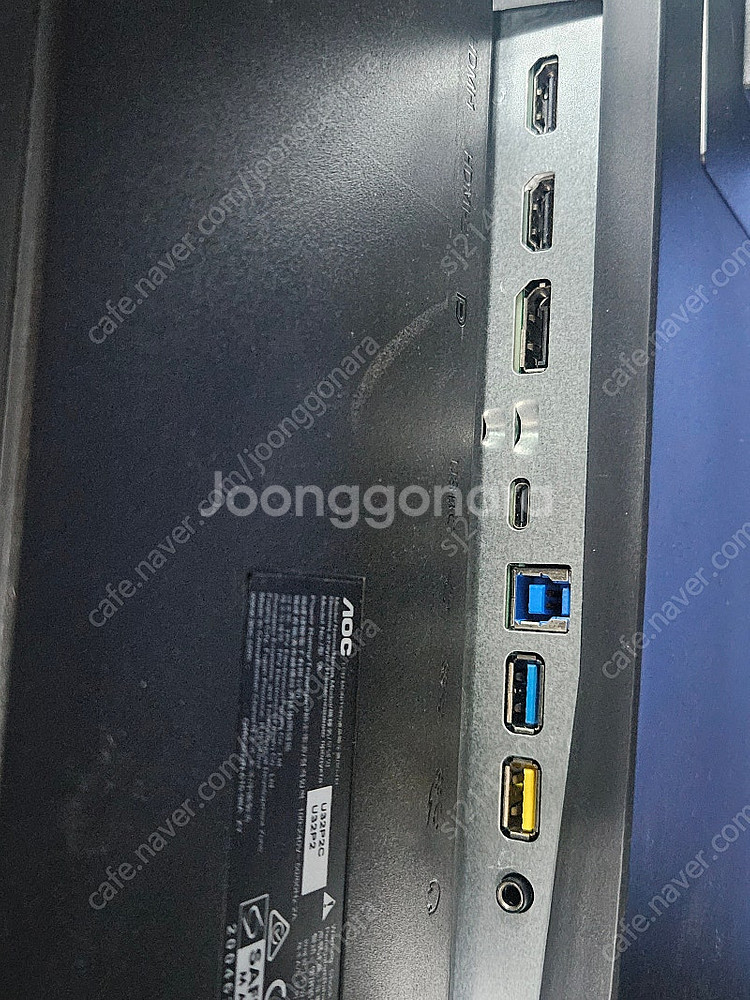 알파스캔 U32P2C 4K 32인치 모니터 팝니다.--3