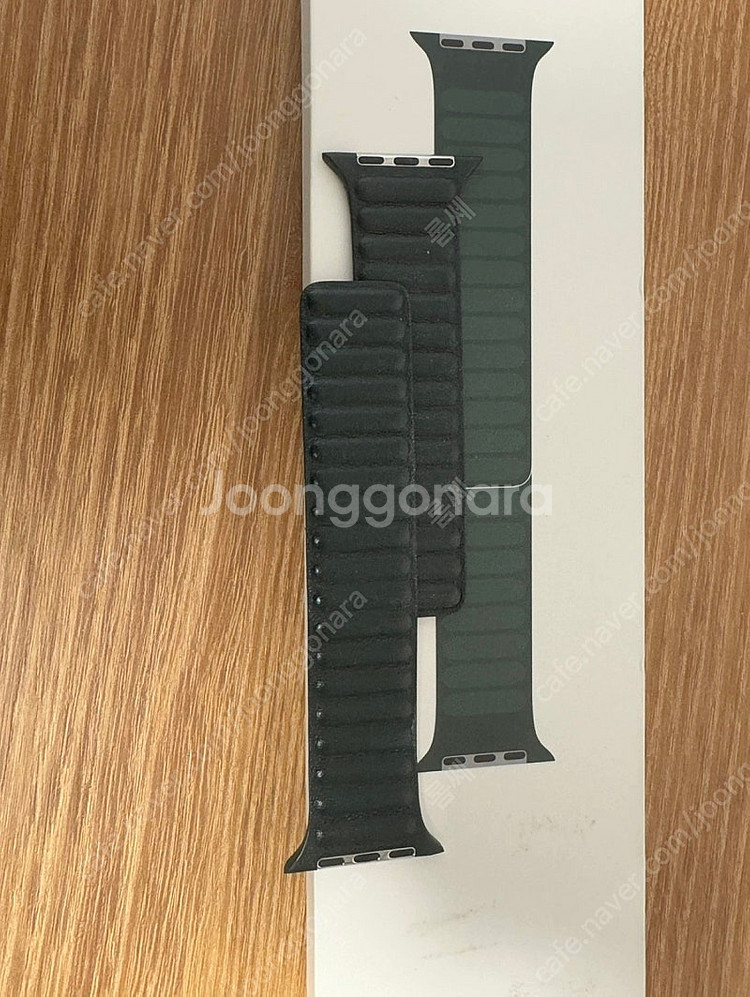 애플워치 정품 레더링크 세콰이아 그린 44/45mm--1