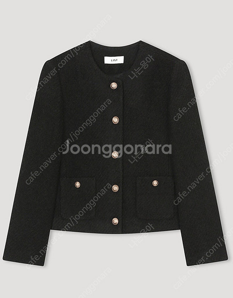 여성 트위드자켓 리스트제품 새상품 블랙 55사이즈--0