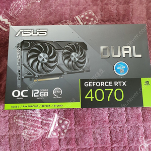 (천안 미개봉)) ASUS DUAL 지포스 RTX 4070 O12G EVO OC D6 12GB 팝니다.