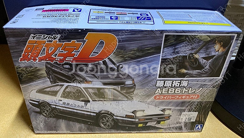 피규어가 포함된 아오시마 이니셜D(ae86) 프라모델 ...--0