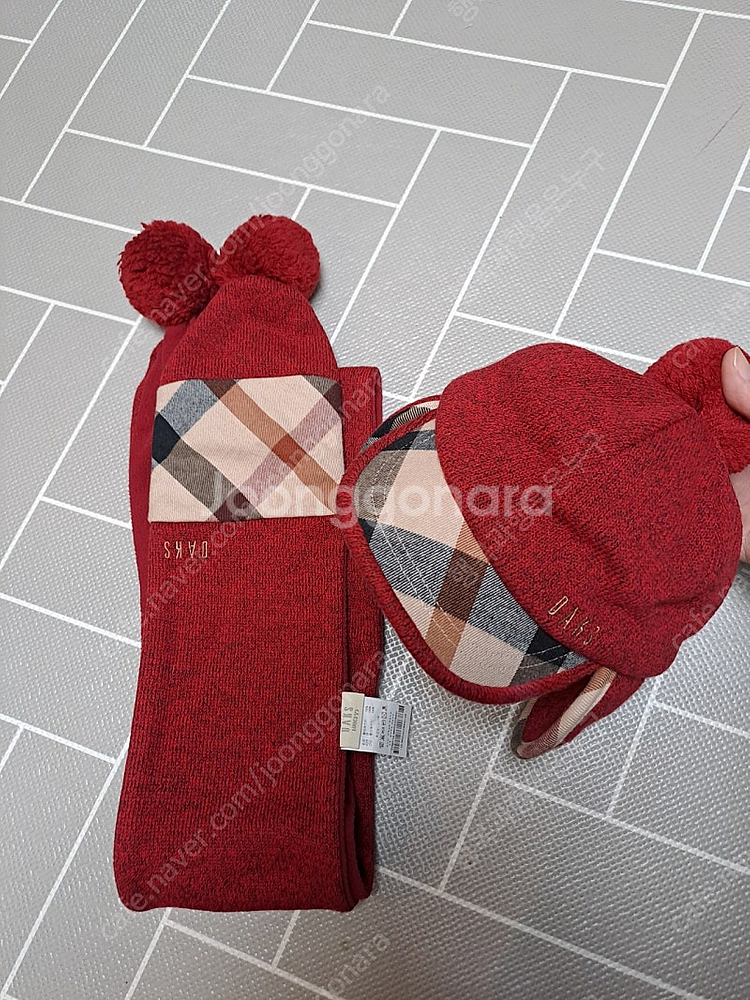 닥스키즈 모자.목도리 세트 110사이즈 (새상품)--0