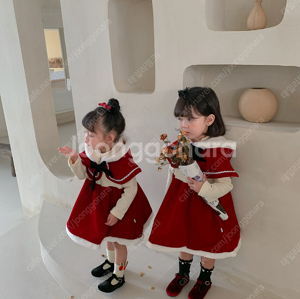 여아산타원피스 크리스마스코스튬 유아크리스마스룩 산타의상--1