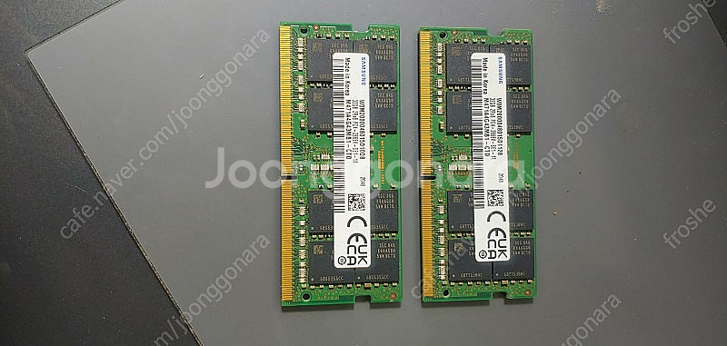 삼성 32gb 2rx8 pc4 2666v 노트북램 2개--0