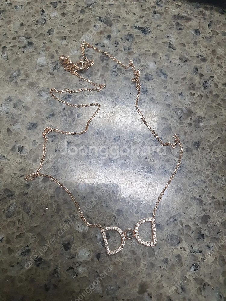 디디에두보 드봉디디 14k 로즈골드 아쿠아마린 목걸이--1