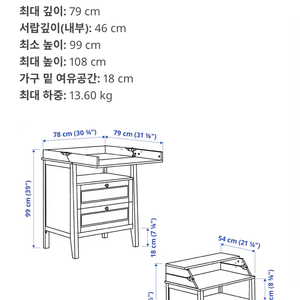 순드비크 기저귀 교환대