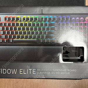 레이저 블랙위도우 엘리트 녹축 Razer BlackWidow Elite US 풀배열 및 레이저 팜레스트 PRO 풀배열 쿨링젤 키보드 손목 받침대