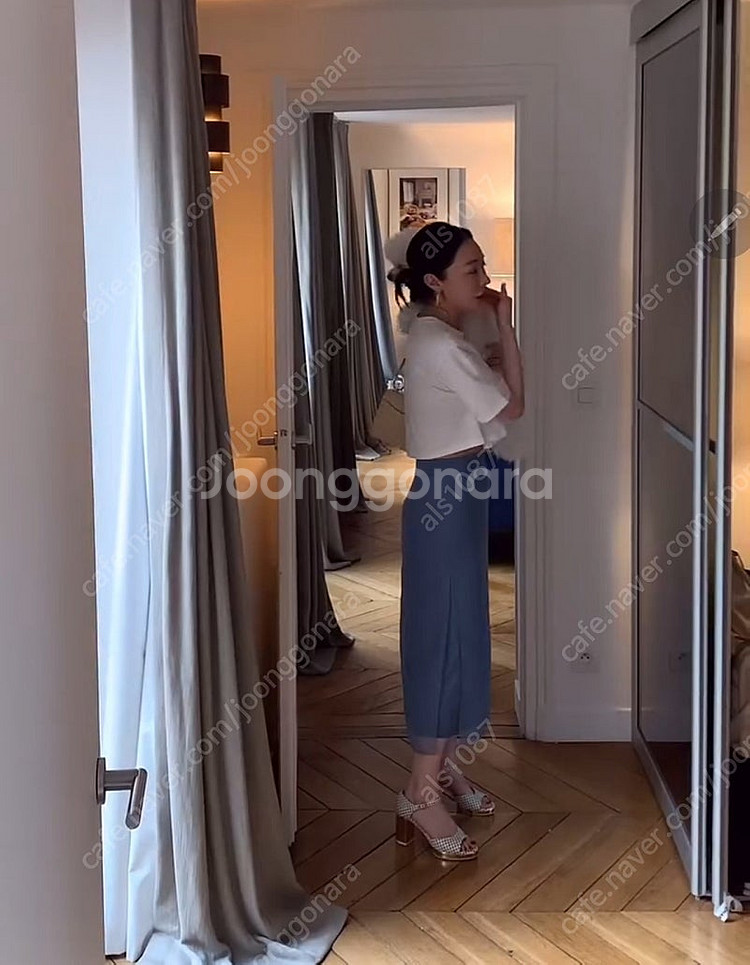 라온컴퍼니 ) 오간자 레이어드 스커트 *레이크블루 *s--1