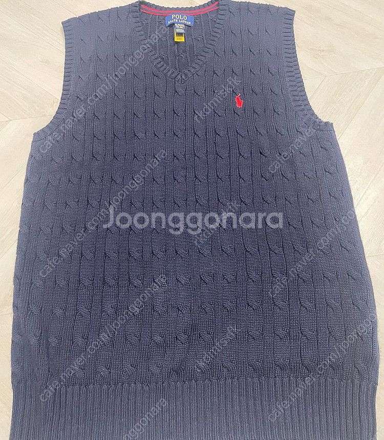 폴로 보이즈 니트 베스트 조끼 네이비 엑라xl 택포--3