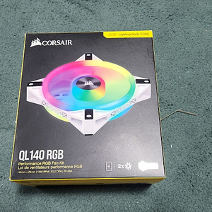 커세어 CORSAIR iCUE QL140 RGB 팬 (2팩, 화이트)