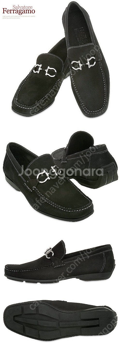 페라가모 Ferragamo CORDOBA2 NERO NABUCK 로퍼--0