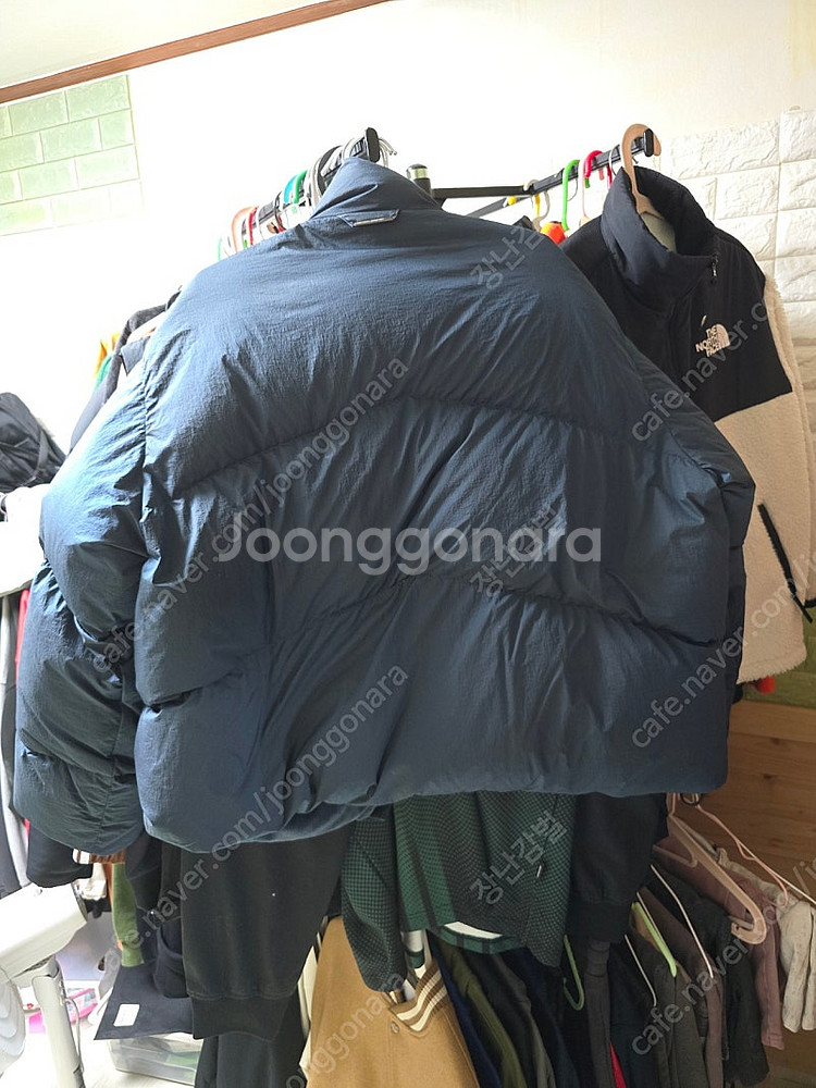 일꼬르소 구스다운 나일론 패딩 메탈릭 블루--2