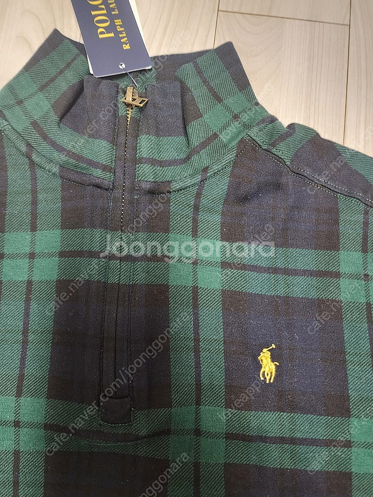 [새상품] 폴로 보이즈 체크 쿼터 집업 XL--1