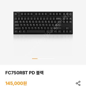 [판매] 레오폴드 FC750RBT PD 블랙 적축 기계식키보드 텐키리스