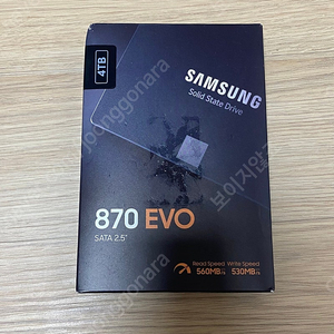 (미개봉) 삼성 ssd 870 evo 4TB 국내정발