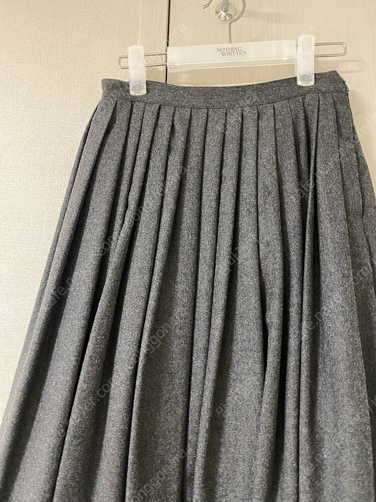 낫띵리튼 울 플리티드 스커트, 플리츠스커트, 울 스커트, 낫띵리튼 치마--2