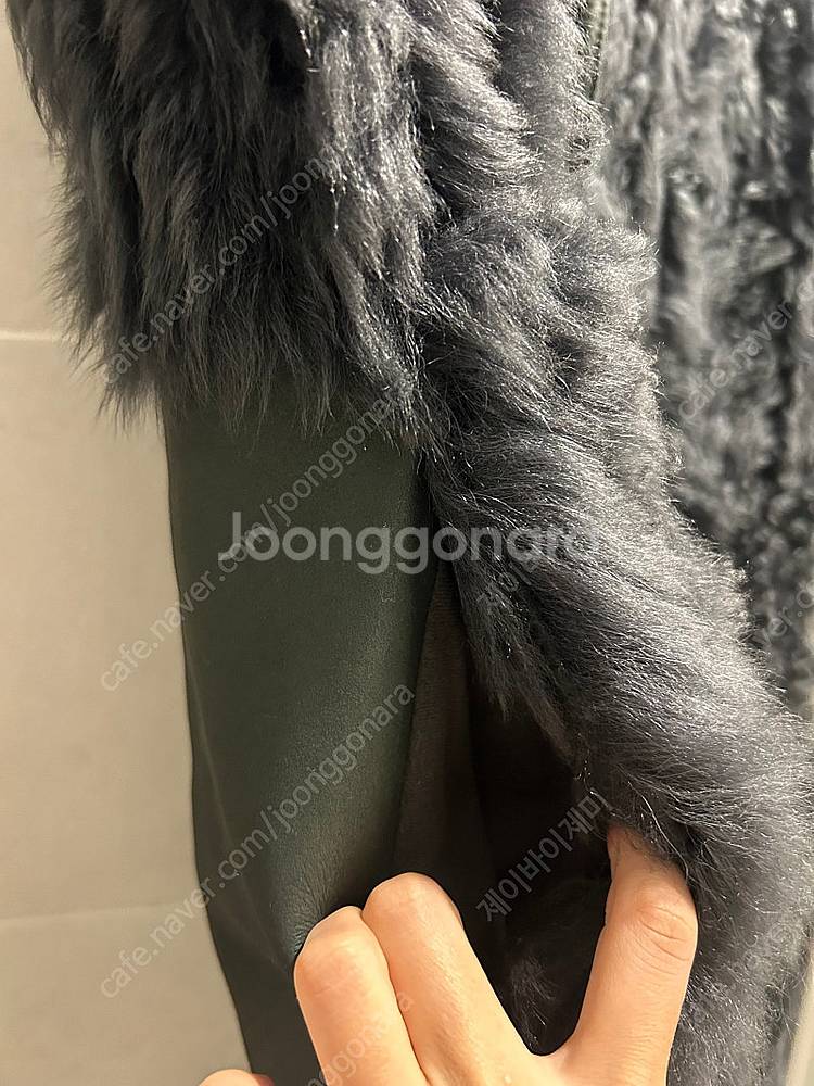 듀엘 양가죽 자켓 양털 베스트 55사이즈--3