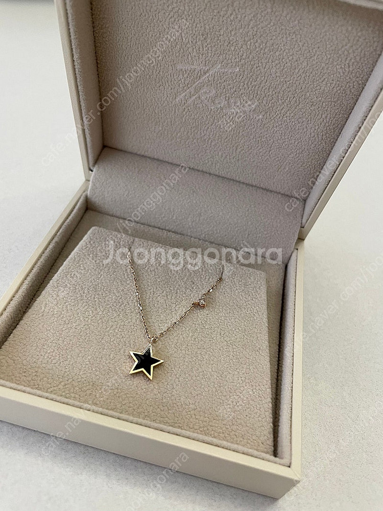 티로즈 이연희 블랙 오닉스 별 목걸이--1