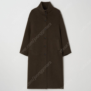 윤슬샵 윤슬마켓 teddy high neck coat khaki brown 테디 하이넥 코트 카키 브라운 새상품