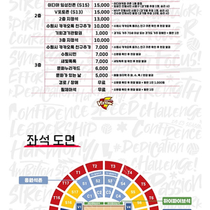 24.12.08.(일)14시 남자배구 한국전력 VS 대한항공 수원체육관 경기 어웨이쪽 V5 맨앞열 2연석 정가양도