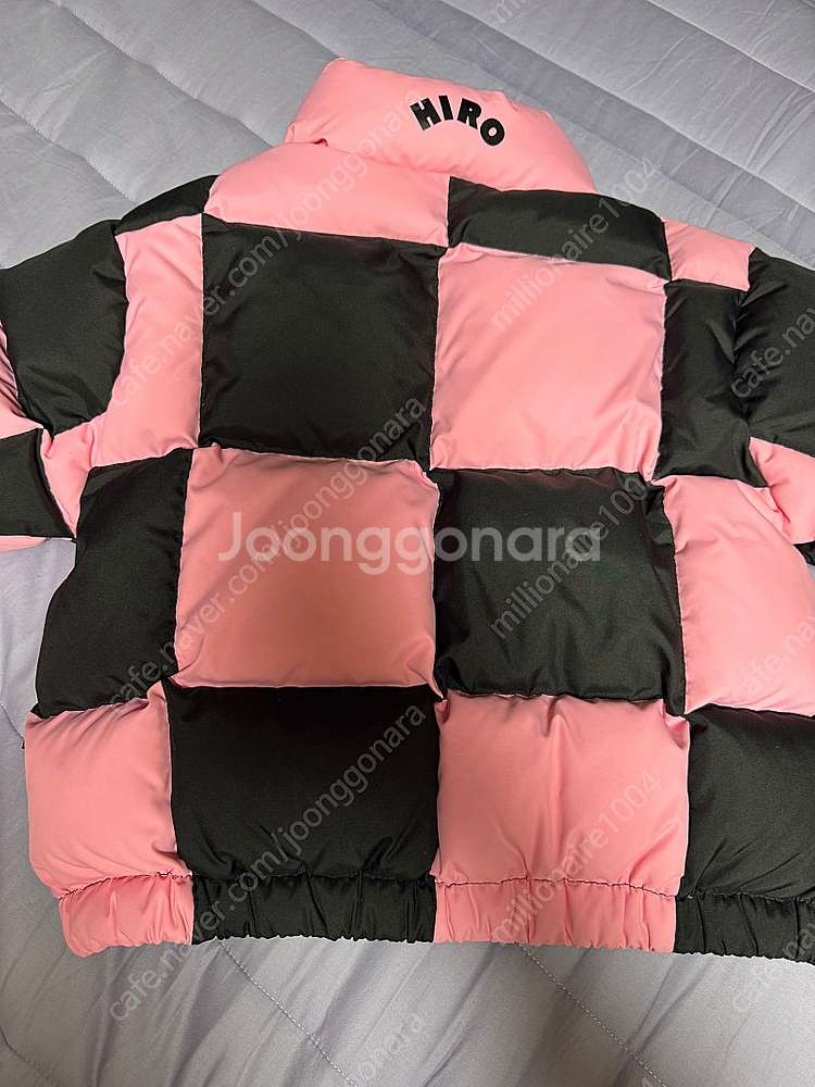 히로 체커패딩핑크110--2