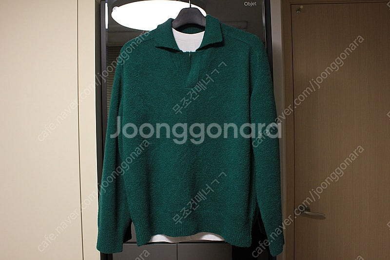 타임옴므 24fw 그린 카라 니트 100사이즈 판매합니...--1