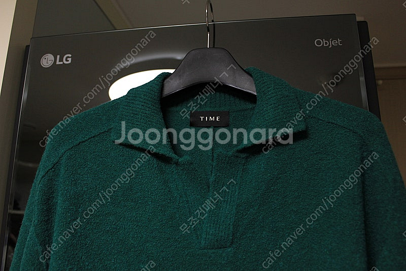 타임옴므 24fw 그린 카라 니트 100사이즈 판매합니...--2