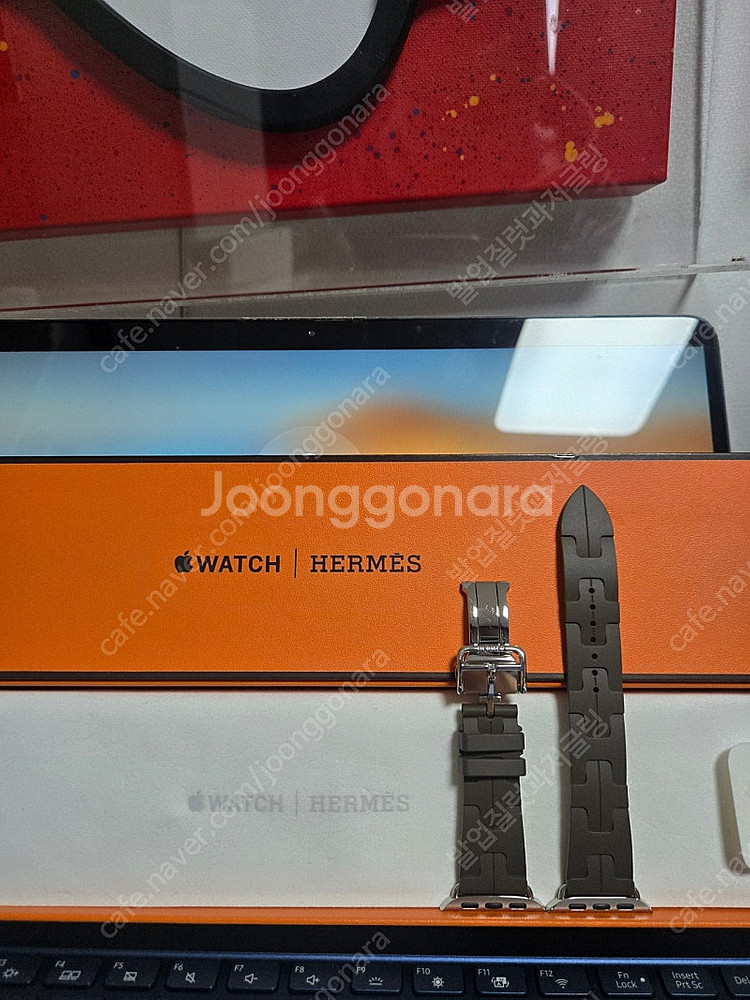 애플워치 에르메스 카키 킬림 디플로이먼트 실리콘 싱글투...--0