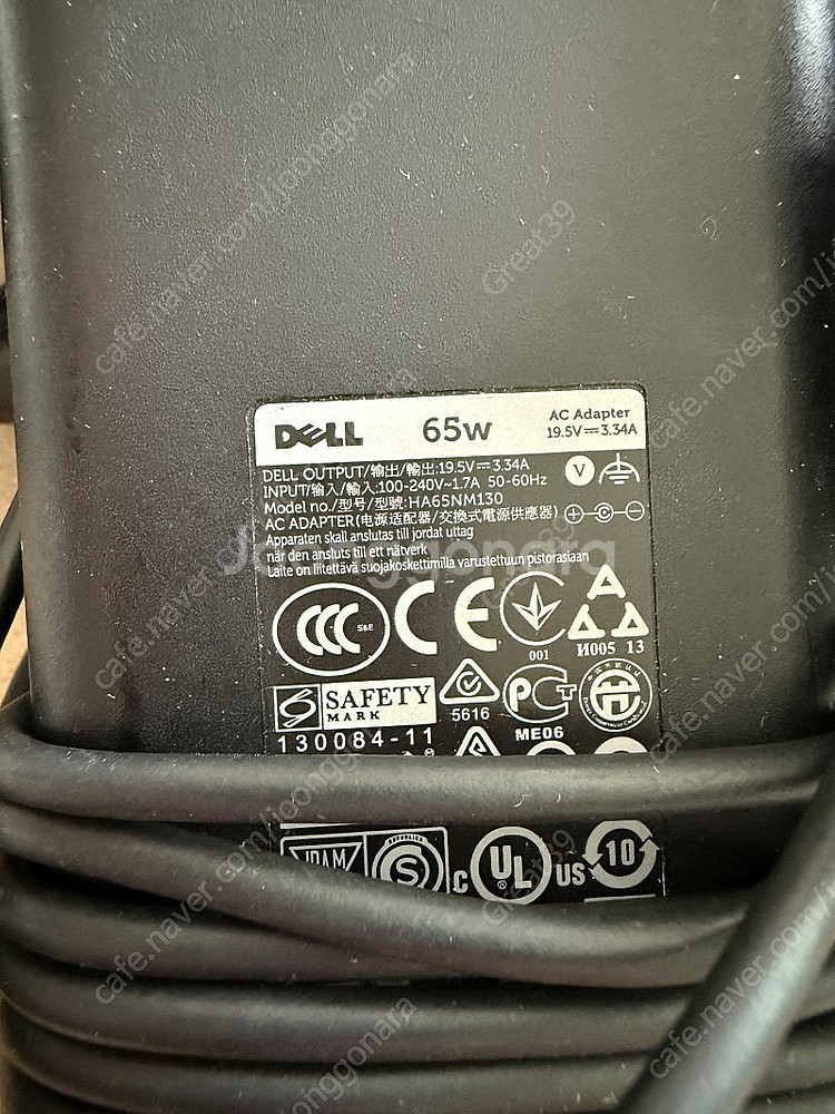 DELL 델 노트북 아답터 65w 품명 LA65NM13...--0
