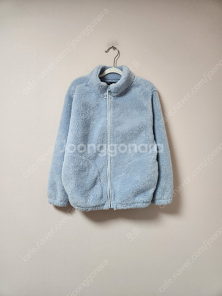 130사이즈 탑텐 하늘색 뽀글이 털 자켓--0