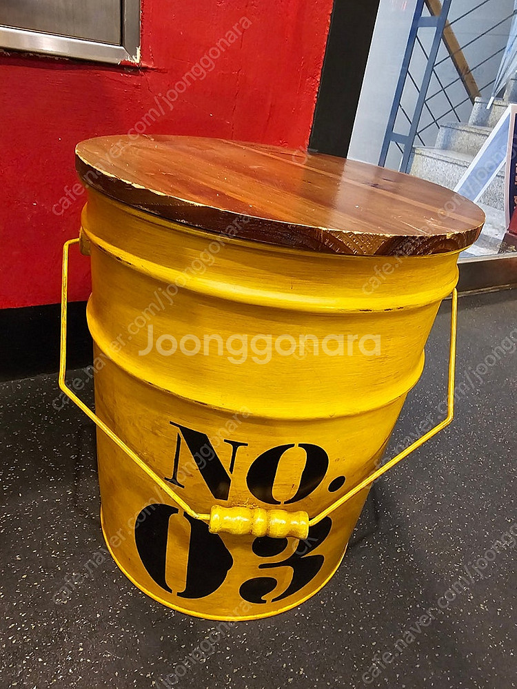 (가격내림) 빈티지 드럼통 수납통 의자 보관함 4개 팝...--2