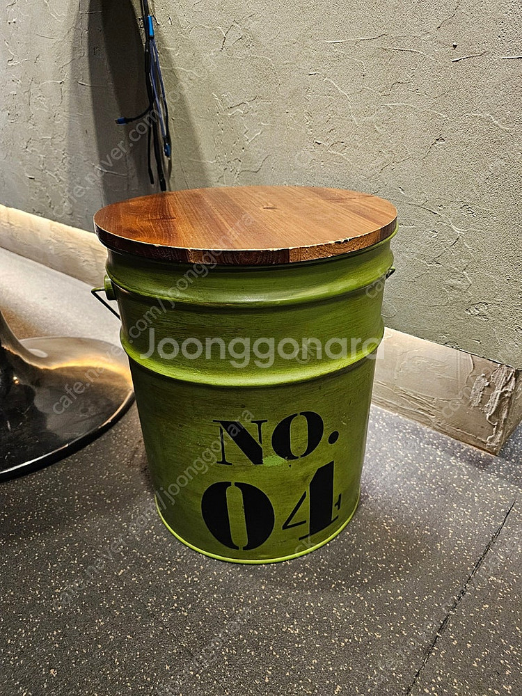 (가격내림) 빈티지 드럼통 수납통 의자 보관함 4개 팝...--3