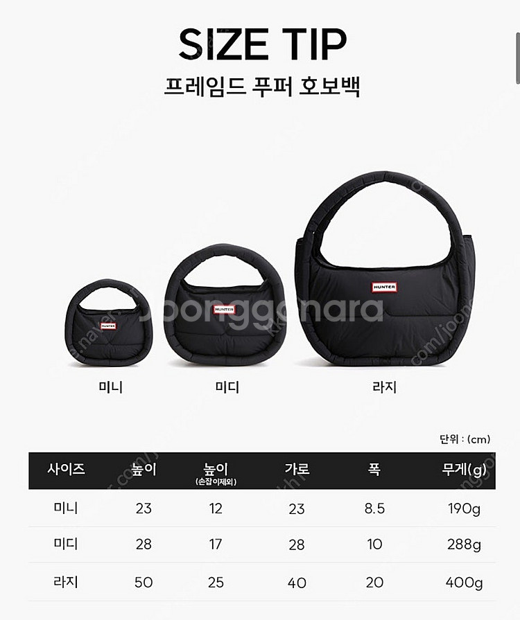 새제품) 헌터 호보백 미니--1