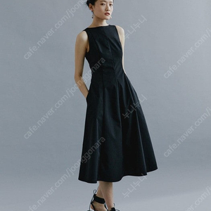 Moon lee 문리 원피스 Back Open Flare Dress_Black 텍있음