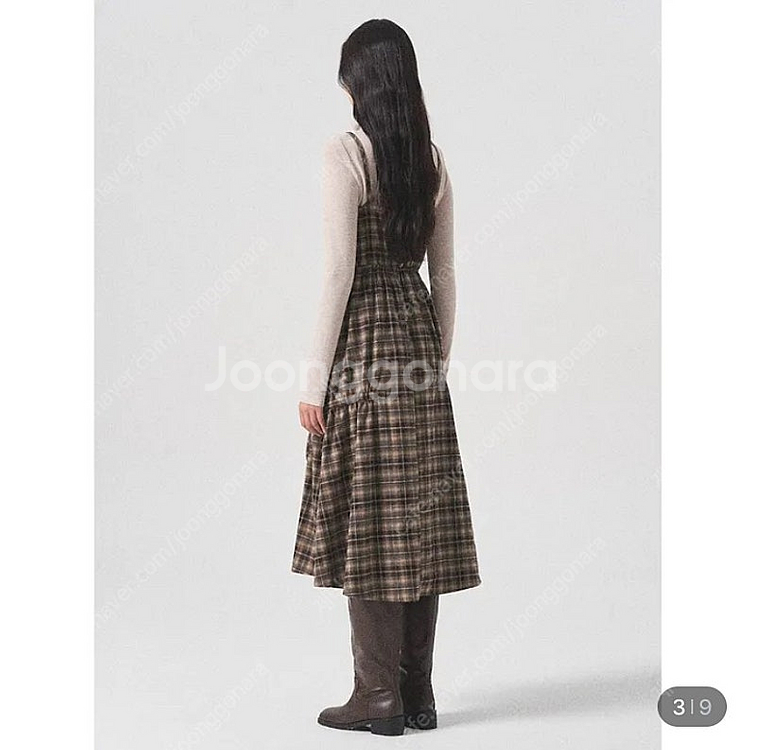 에잇세컨즈 체크 뷔스티에 원피스 354X71JQHD--3