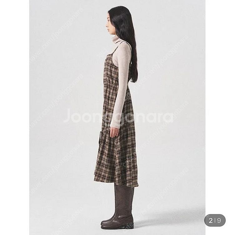 에잇세컨즈 체크 뷔스티에 원피스 354X71JQHD--4