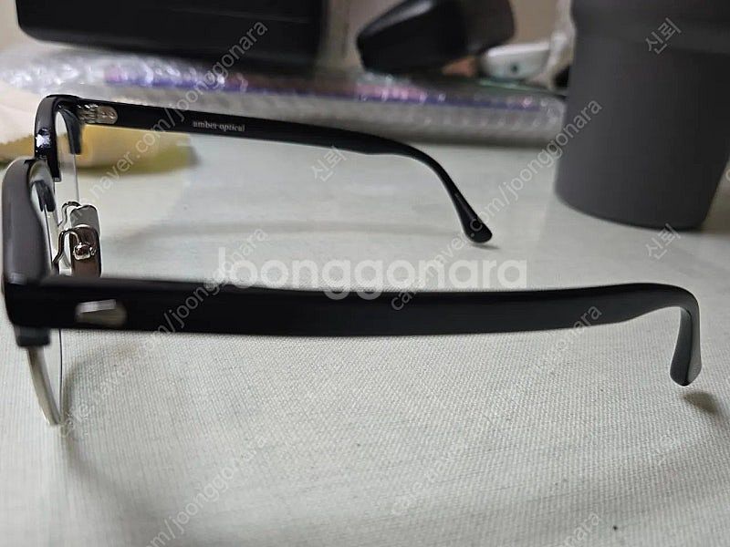 앰버옵티컬 하금테 블랙 실버 팜(블루라이트 무도스 렌즈...--1
