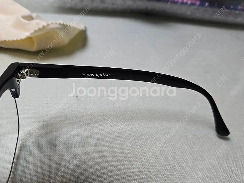 앰버옵티컬 하금테 블랙 실버 팜(블루라이트 무도스 렌즈...--3