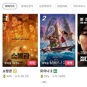 CGV 예매해드려요 리클라이너 동일가격 / 소방관 모아나 위키드 1승 등