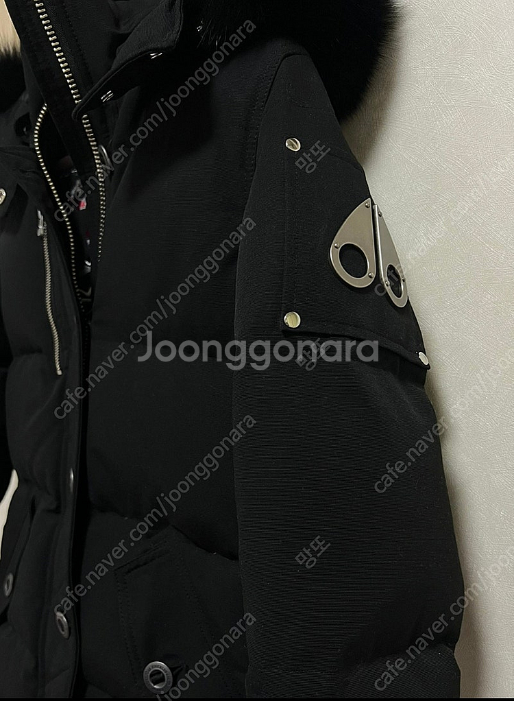 무스너클 패딩 쓰리쿼터 블랙퍼 s/p 새상품급--0