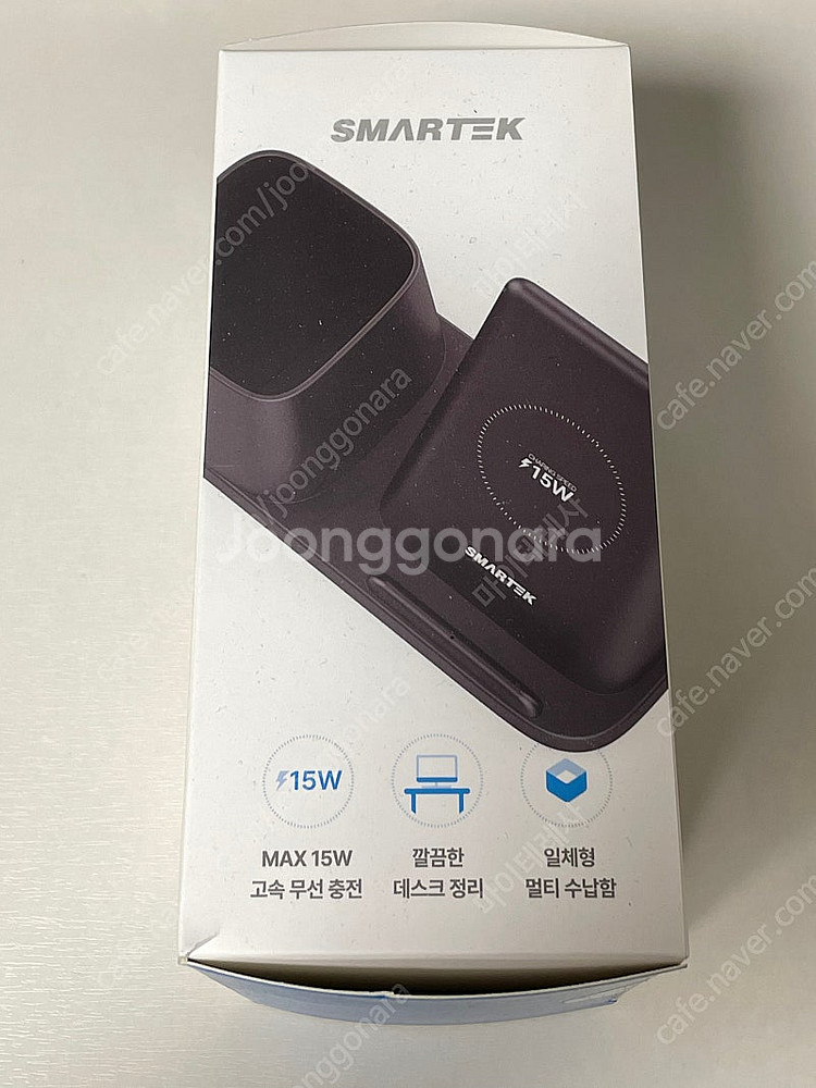 스마텍 15W 무선 충전 수납 스탠드 미개봉 빠르게 팝...--1