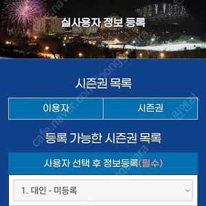 비발디파크 24-25시즌권 대인