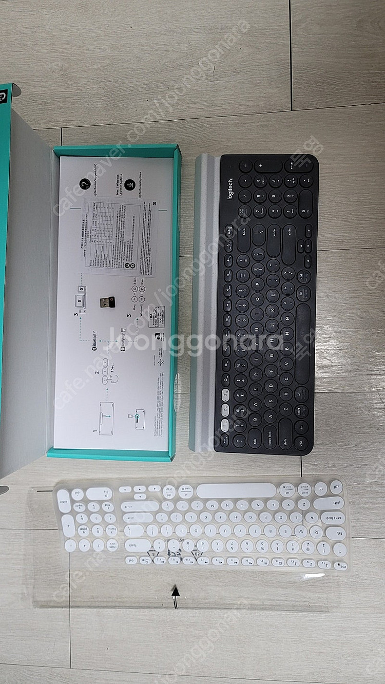 로지텍 k780 무소음 무선 풀세트 키스킨 포함--1