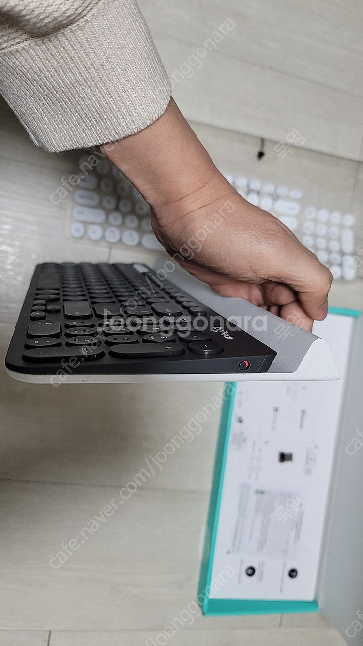 로지텍 k780 무소음 무선 풀세트 키스킨 포함--3