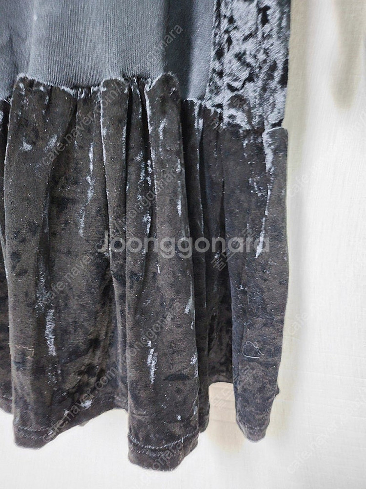 새상품 벨벳 프릴 롱원피스--3